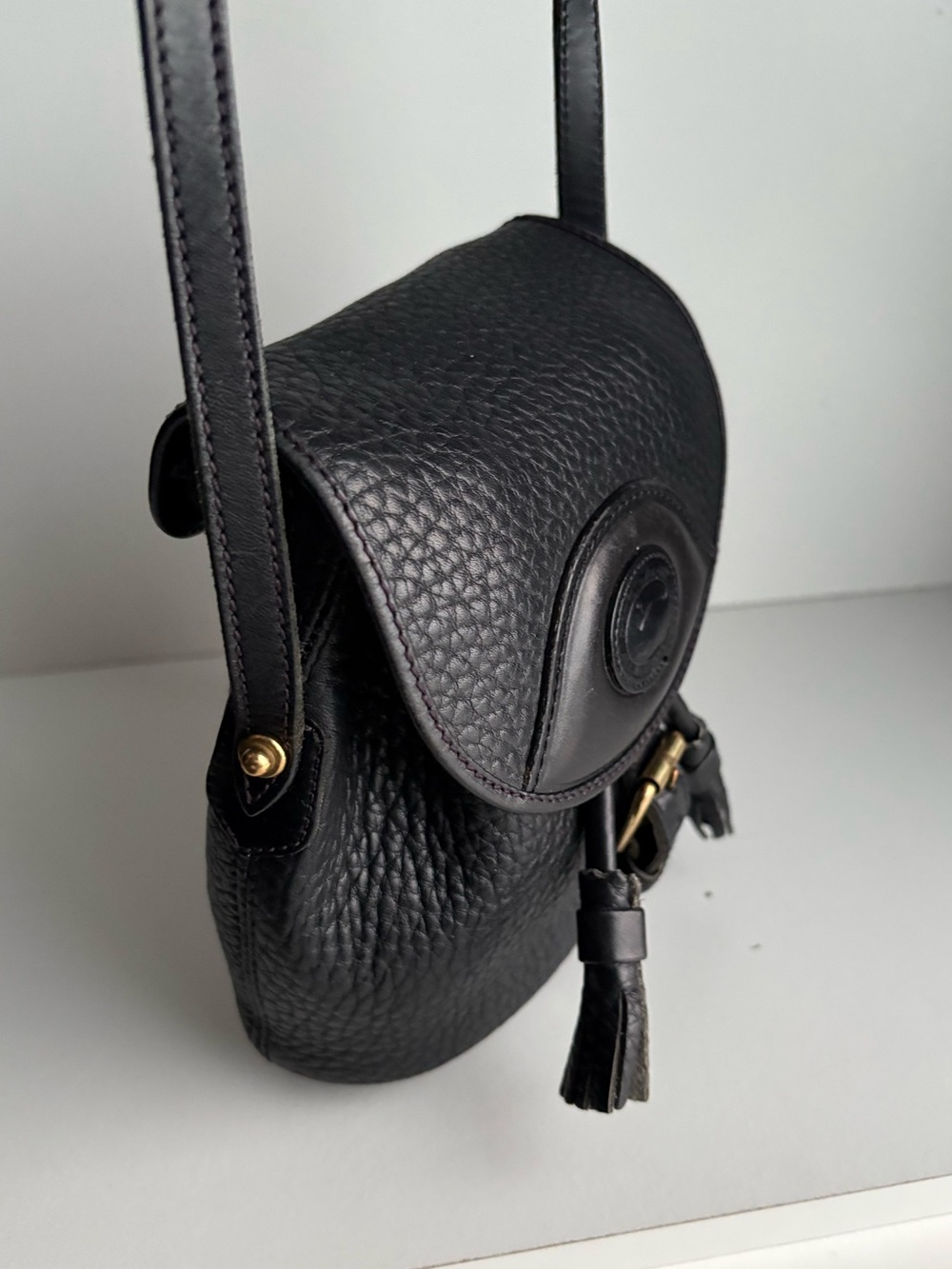 Dooney & Bourke awl Black Leather Mini Drawstring Buckle Bag - Picture 6 of 16